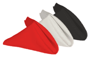 Serwetka płócienna (biała/czarna/czerwona) – 2,00 zł